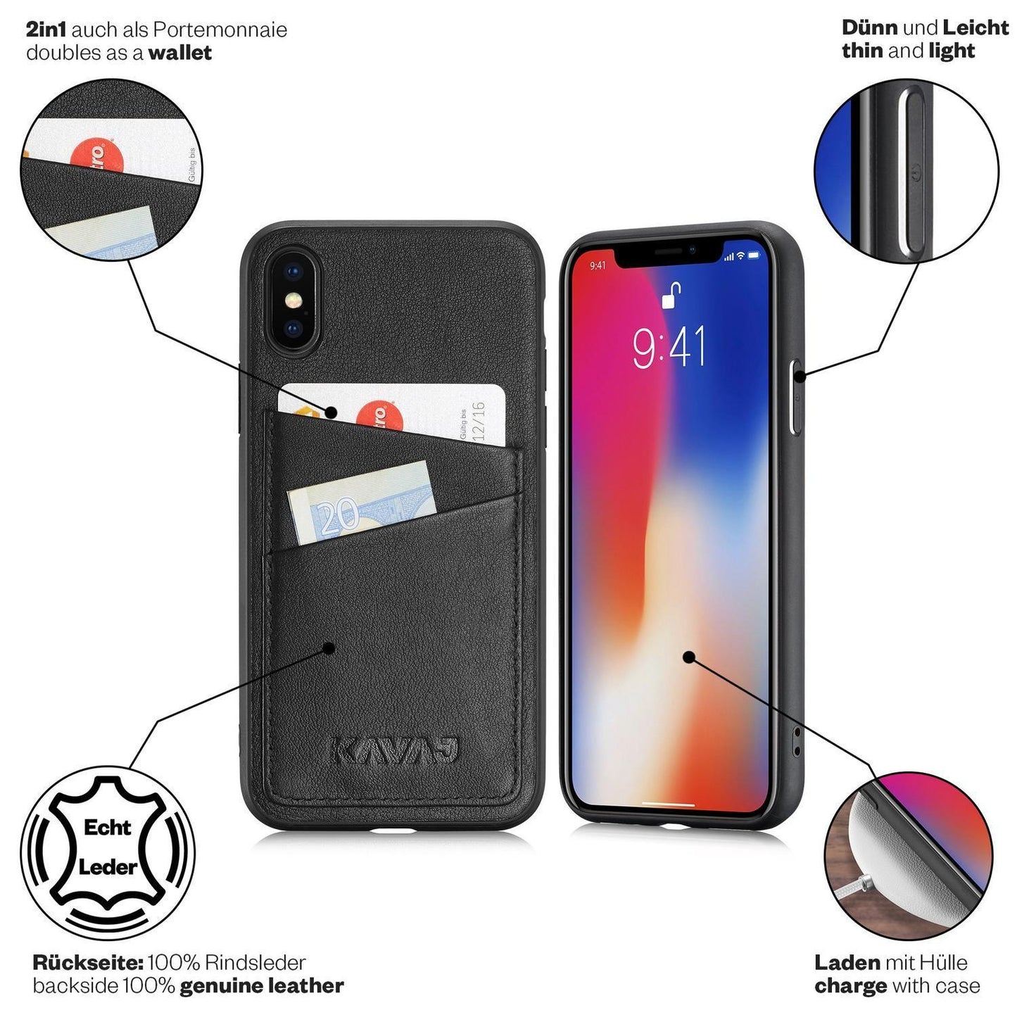 KAVAJ Case sent for Apple iPhone X/XS 5.8" Leather - Tokyo