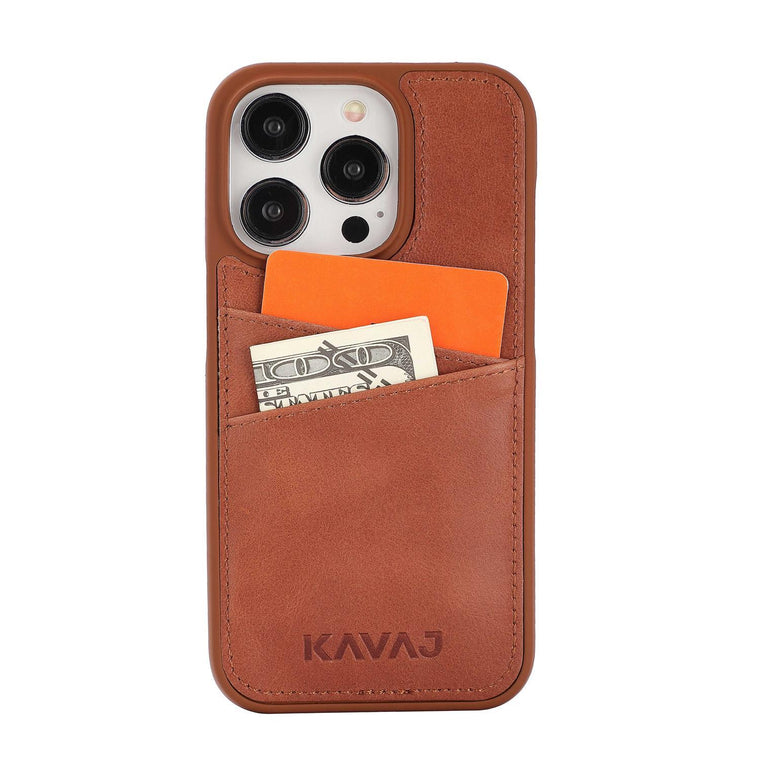 iPhone 14 Pro leather case with card slots Chicago